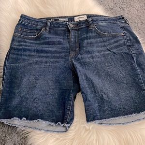 Sonoma Denim Jean Bermuda Shorts size 16 Cut Off Fringe Bottom